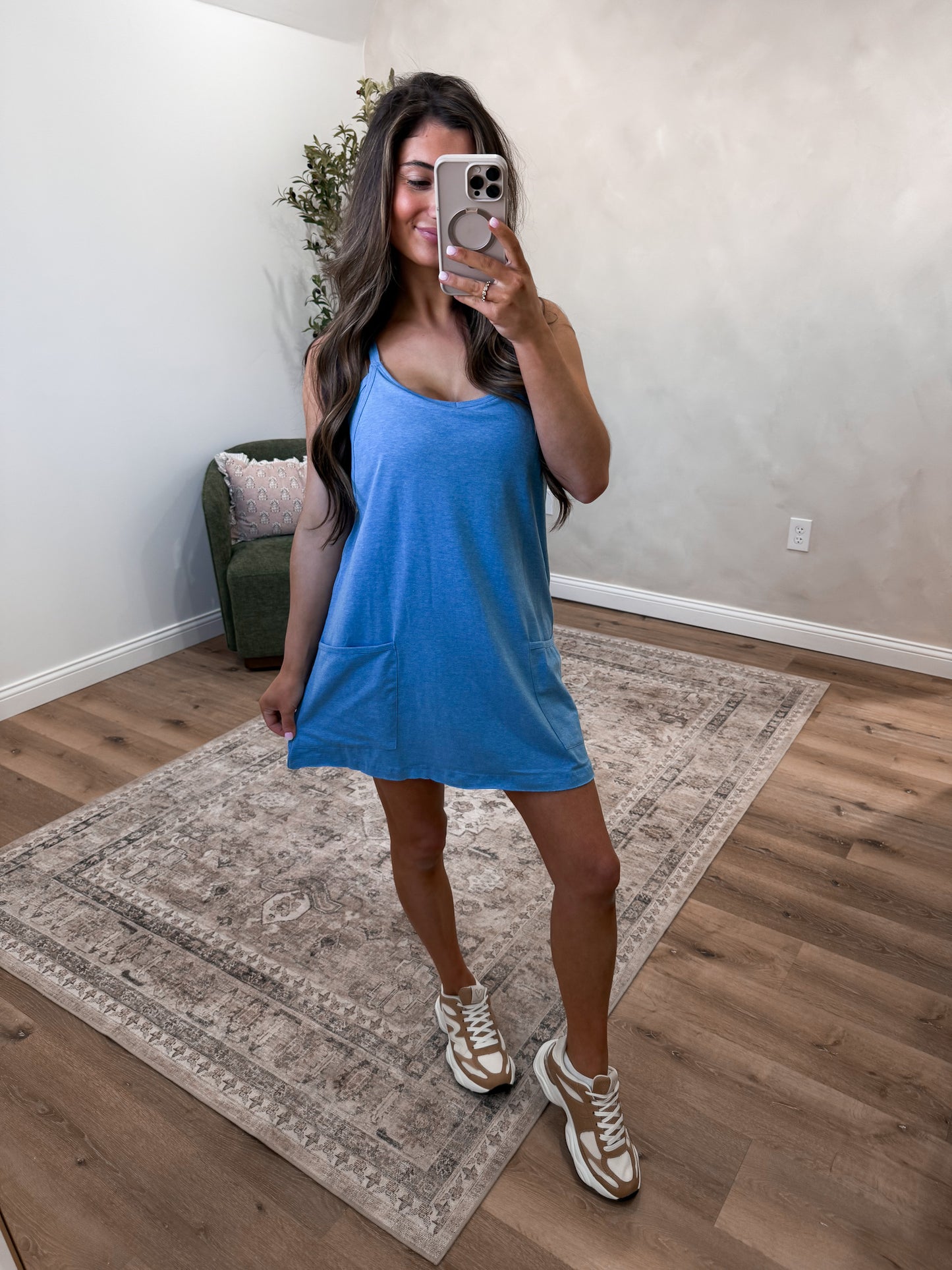 Flex & Flow Mini Dress with Built-in Romper - poolside