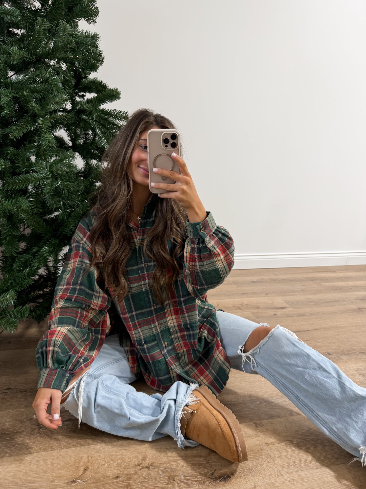 Wavelyn Flannel - Pine Green