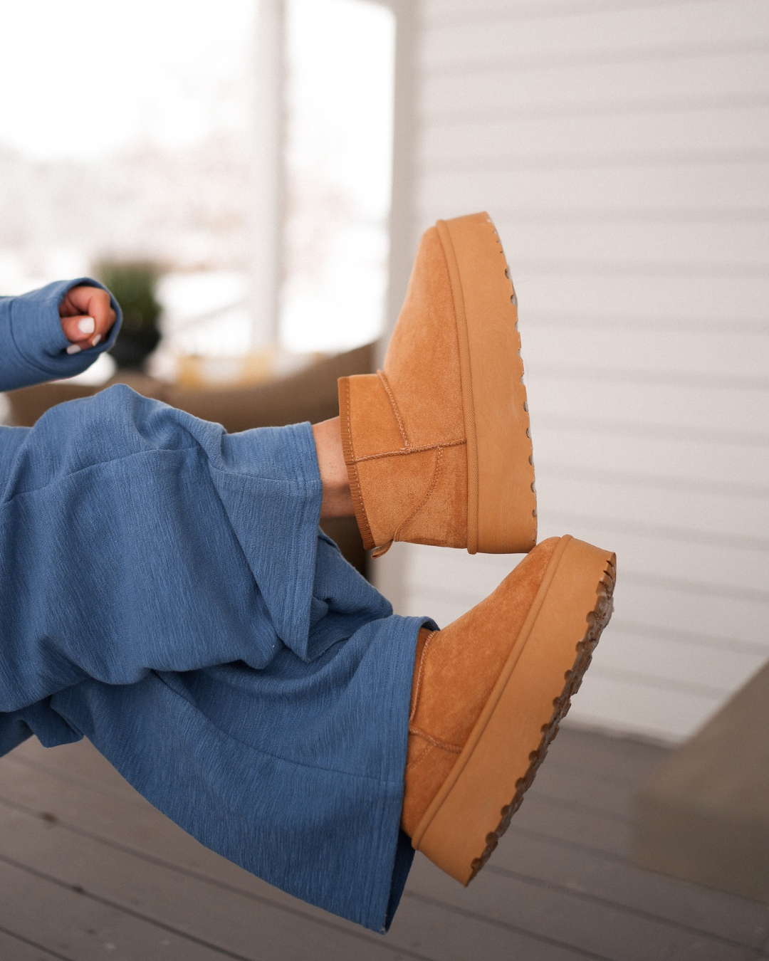 Chunky Platform Boots - Camel