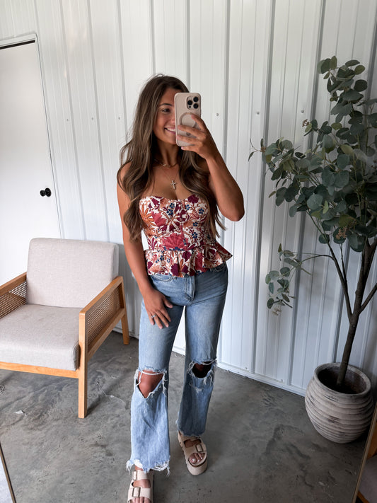 Hana Floral Tube Top