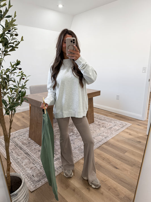 Mock Neck Terry Sweatshirt - 2 Colors!