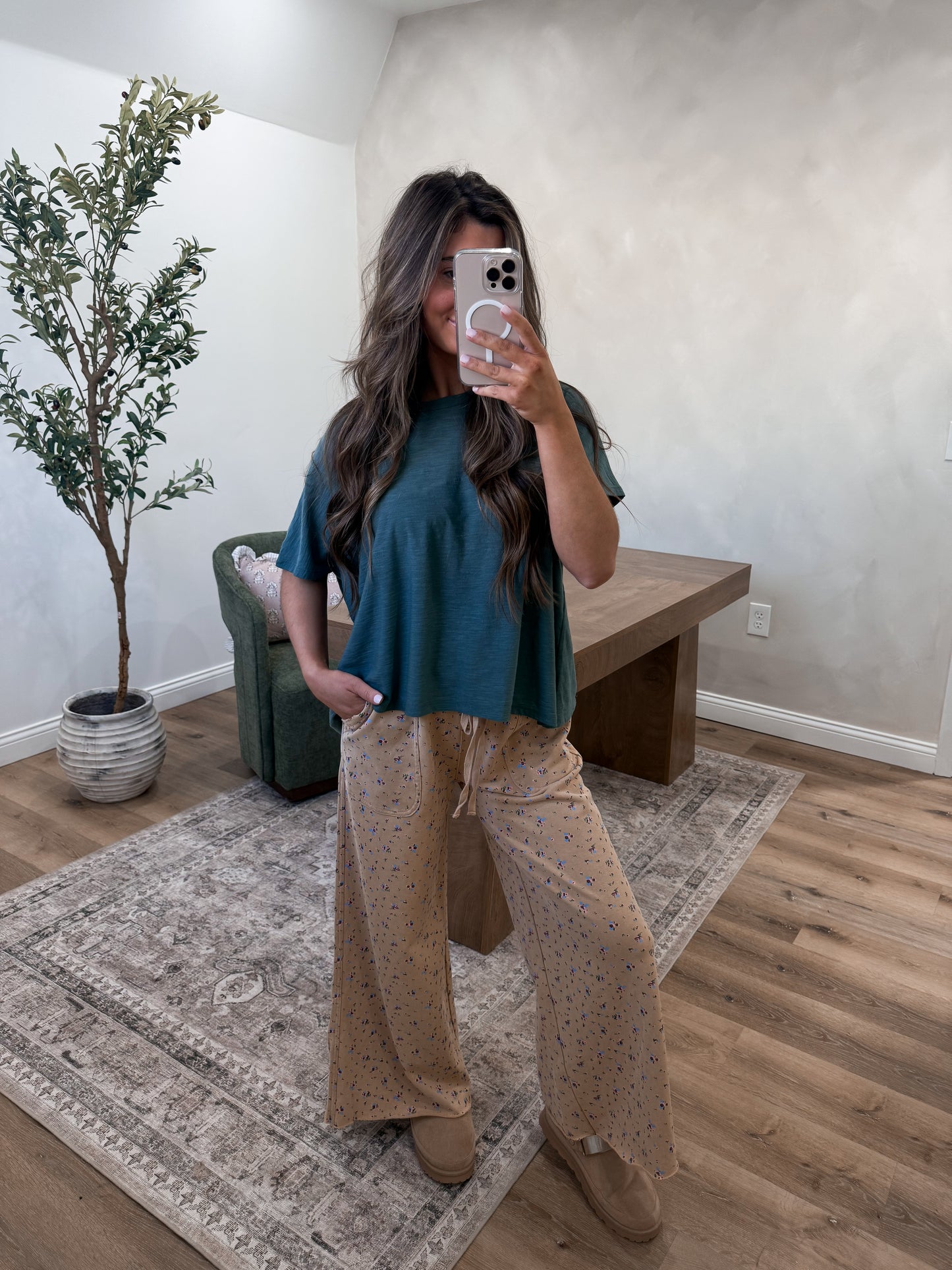 Cotton Slub Tee - Ash Jade