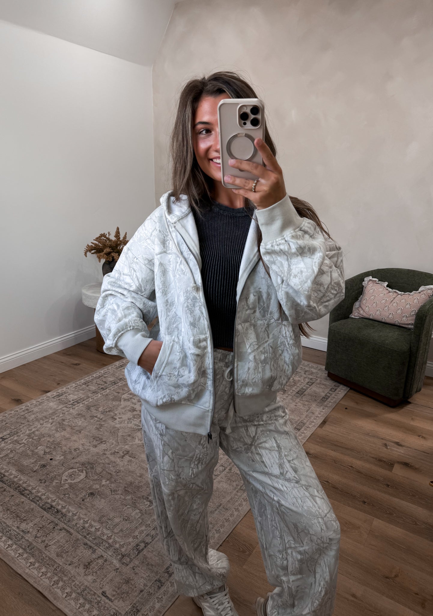Badlands Camo Full Zip - gray