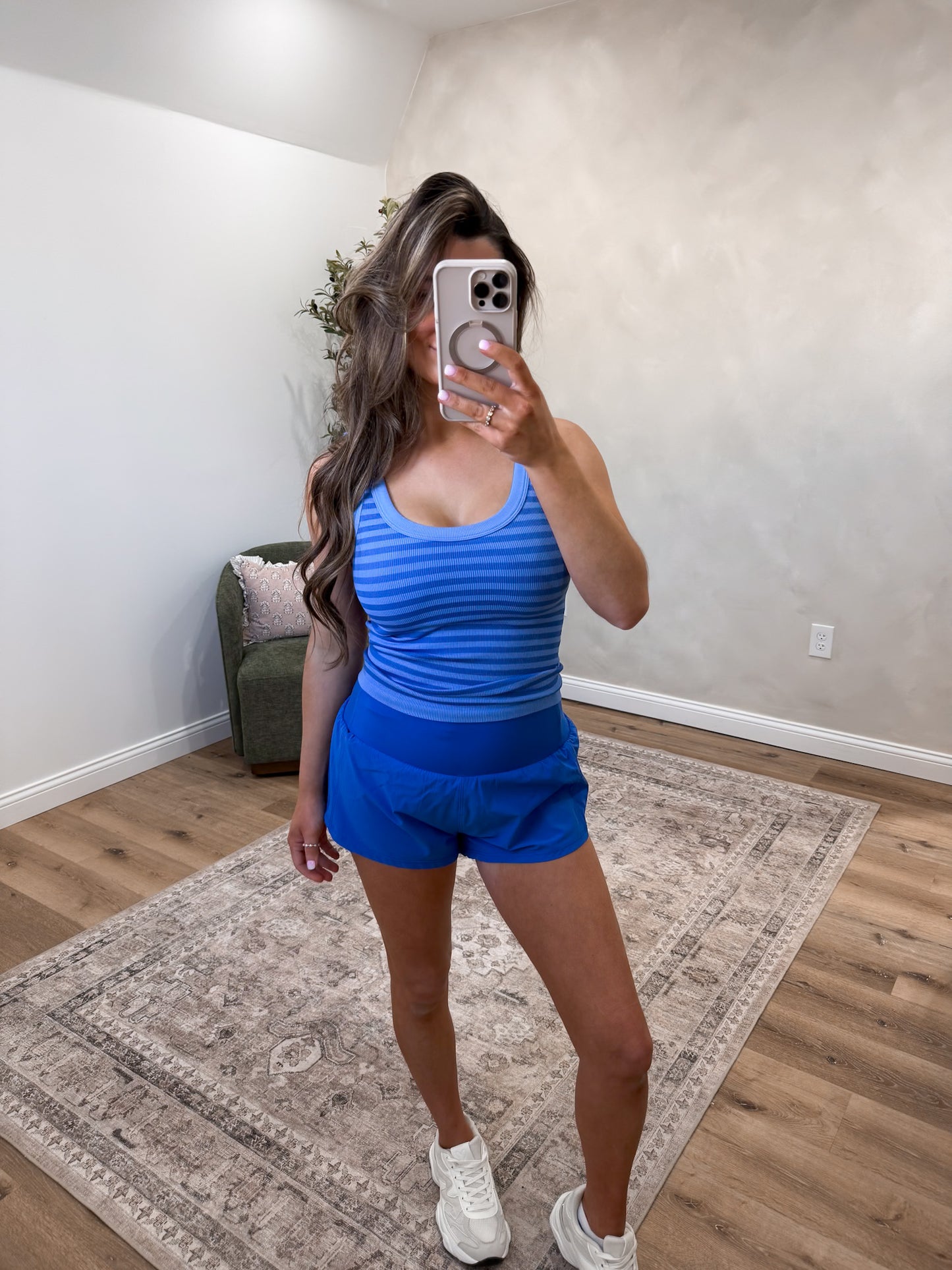 Retro Reversible Stripe Tank Top - poolside *PREORDER FOR 3/30*