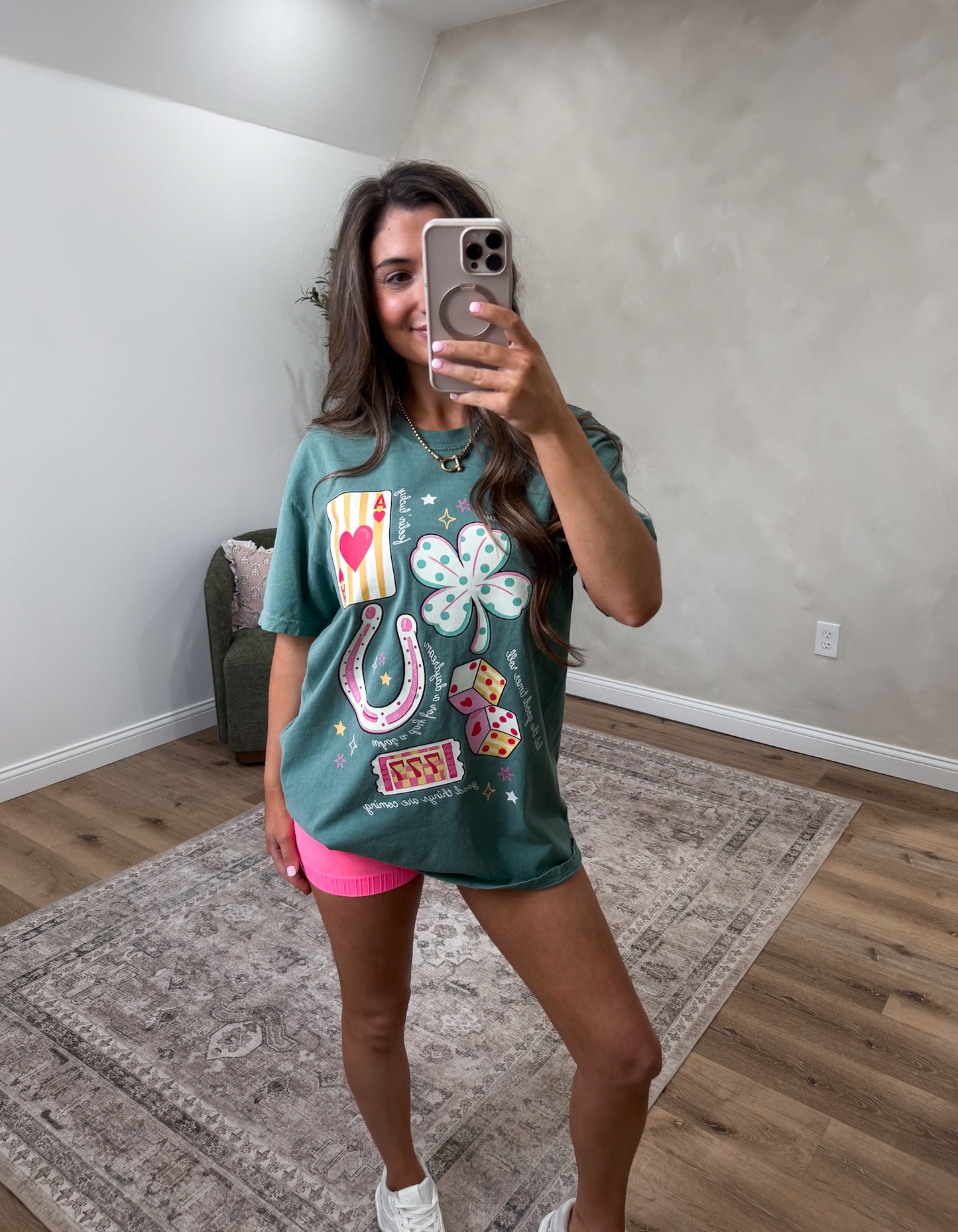 The Nova High Waisted Biker Shorts - coral fuchsia