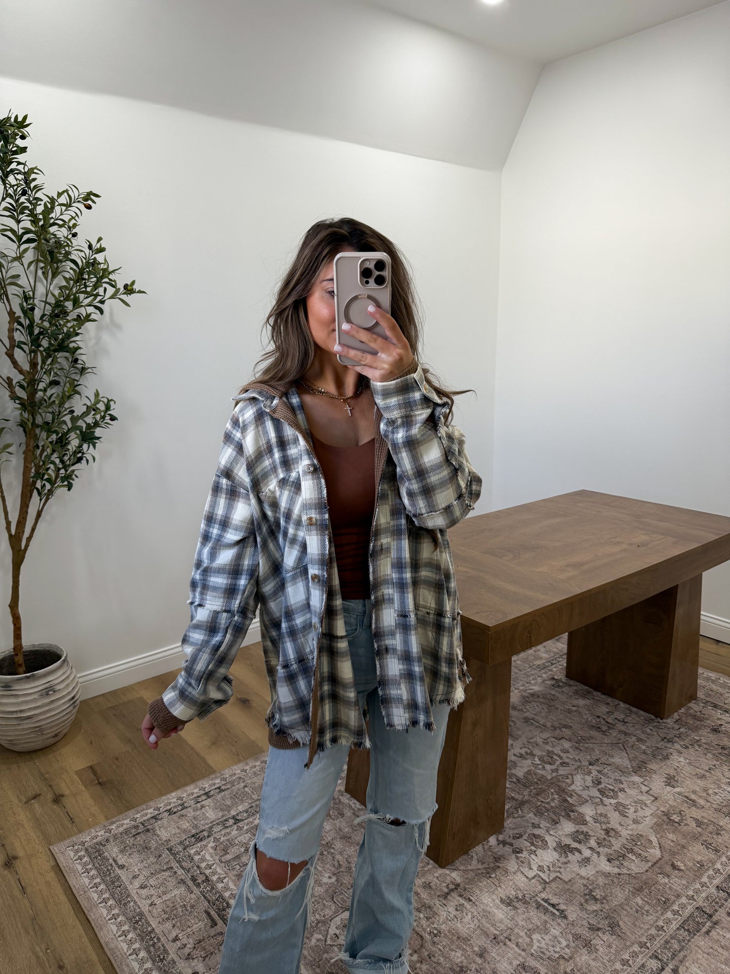 The hooded waffle wavelyn flannel