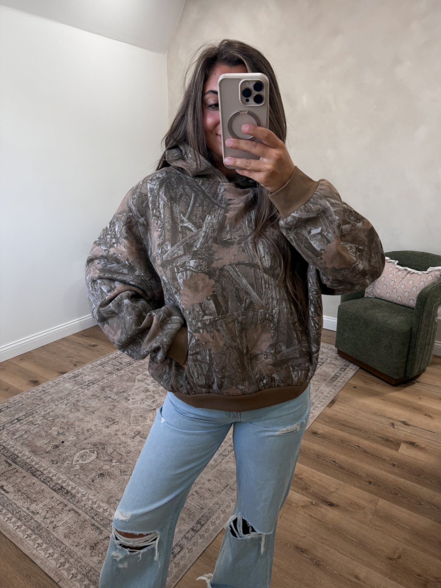 Badlands Camo Hoodie - brown