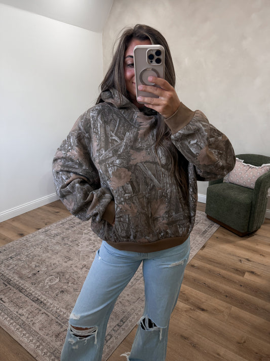 Badlands Camo Hoodie - brown