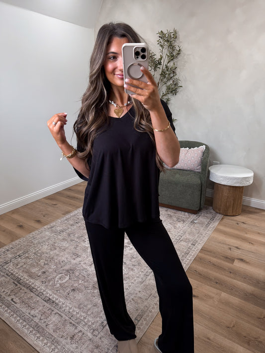 The Eclipse Oversized Lounge Set - black