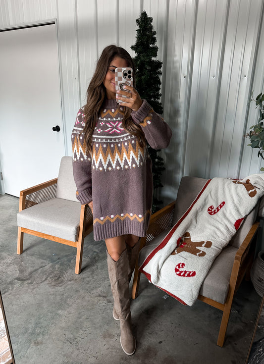 Fair Isle Sweater Dress