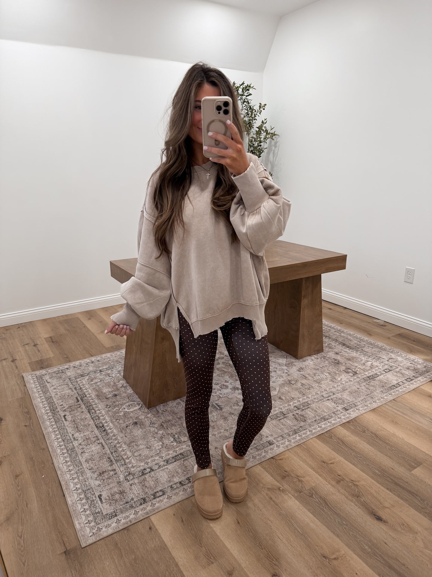 Polka Dot High Waist Crossover Align Legging