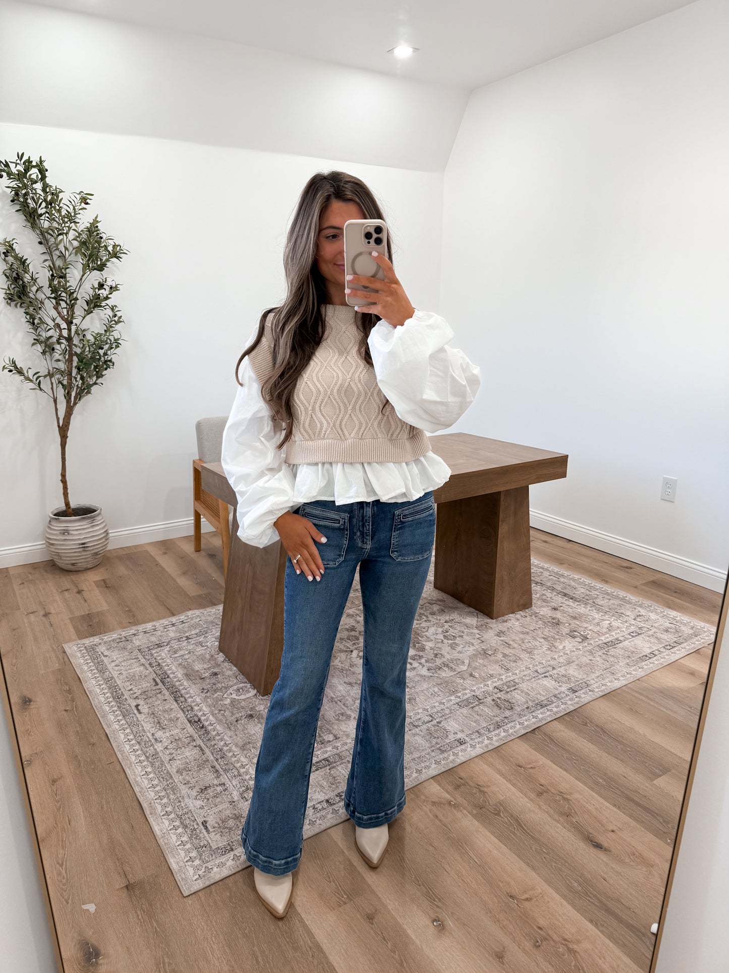 Pecan Knit Blouse