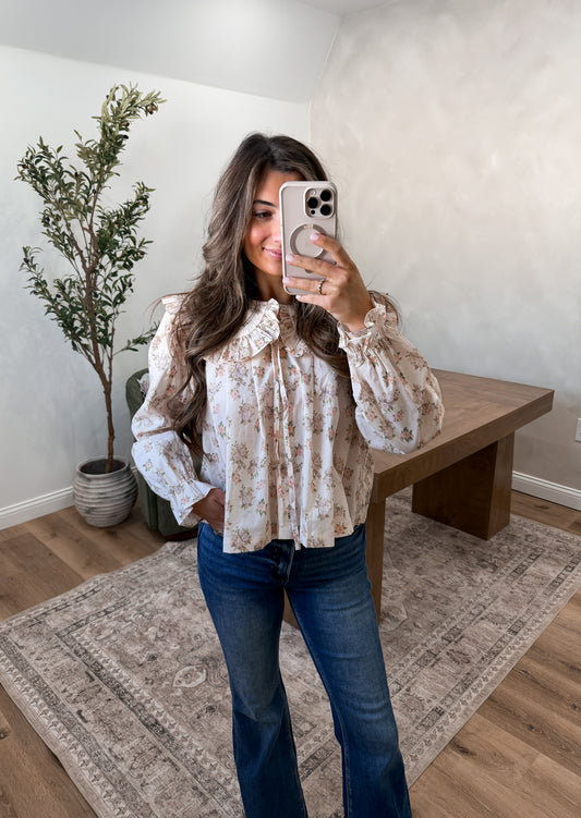Botanicals Blouse - Peach