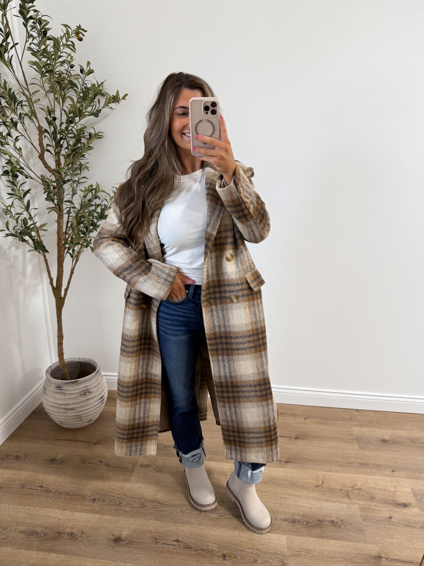 Cabin light Duster Coat - maple