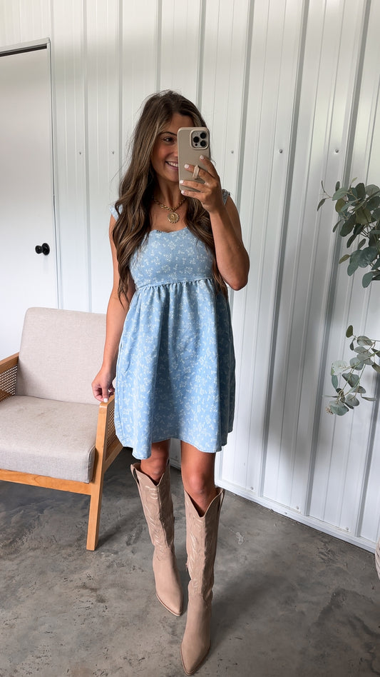 Ditsy Denim Dress