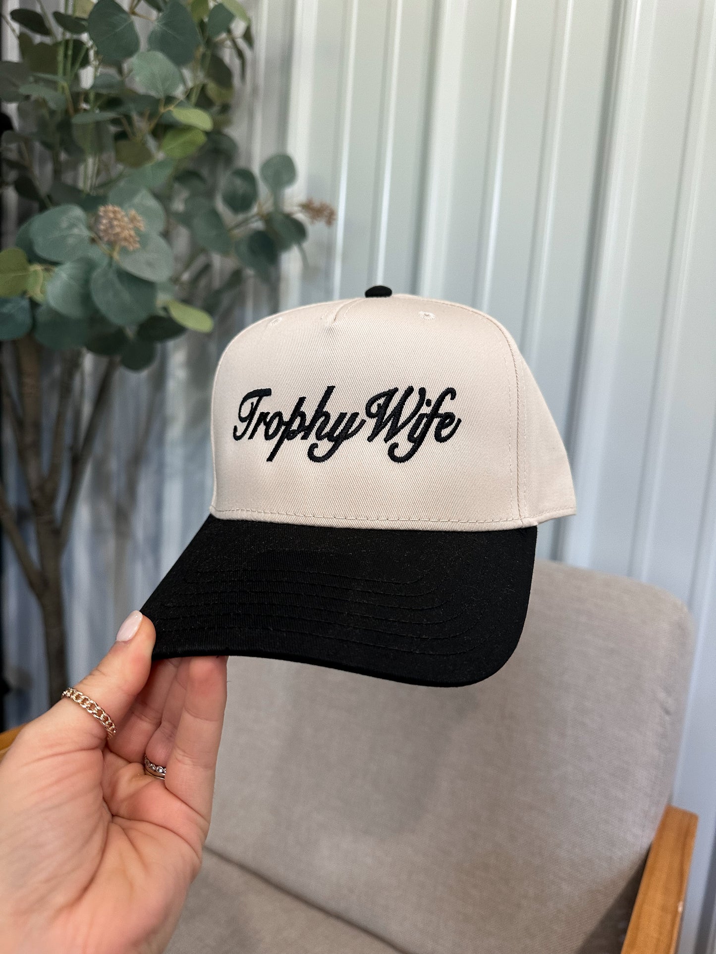 Trophy Wife Embroidered Trucker hat