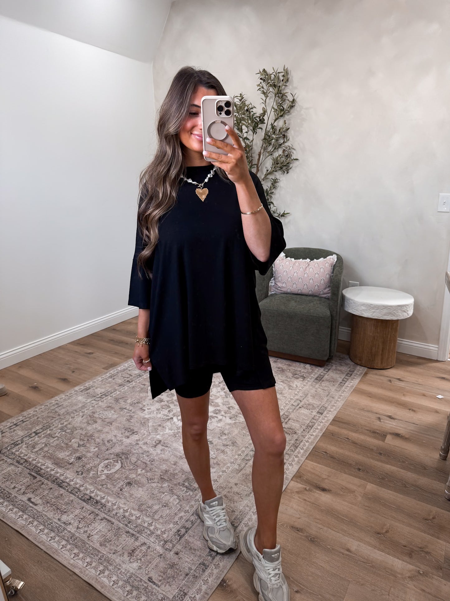 Graysyn Tunic Set- Black