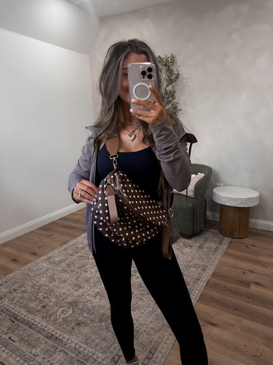 Cameron Crossbody Bag - polka dot