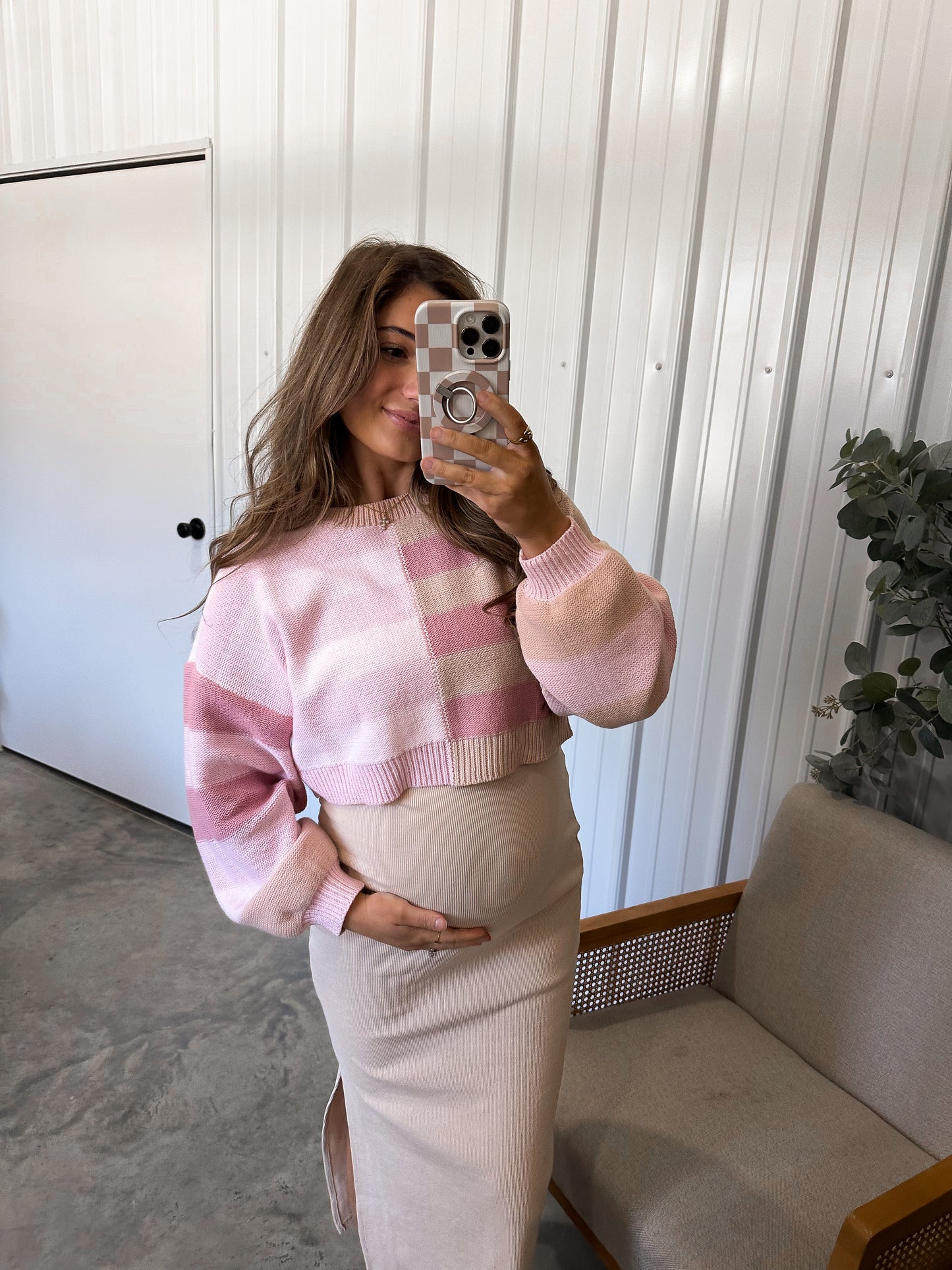 Making Me Blush Cropped Sweater