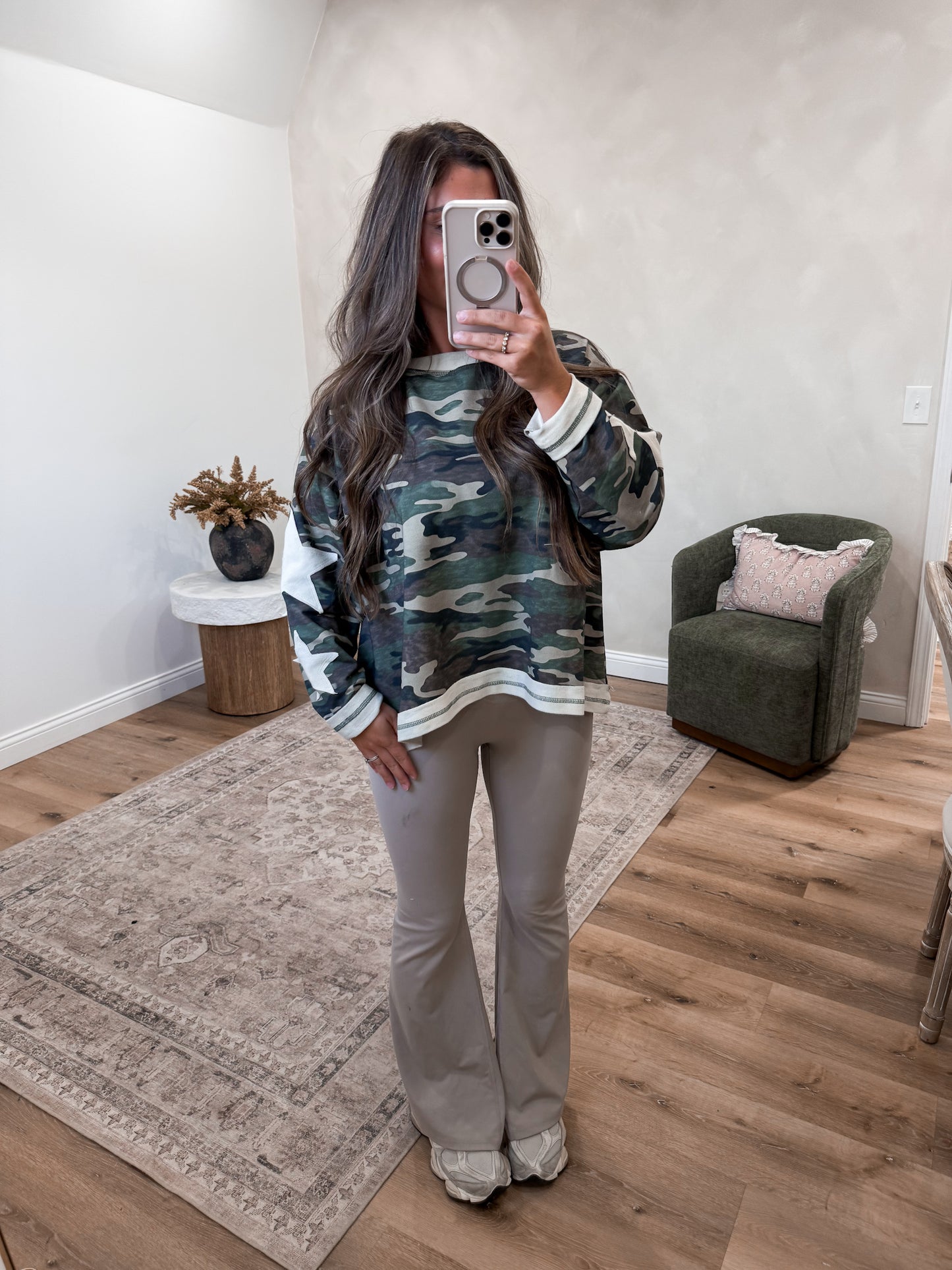 Vintage Washed Camo Pullover