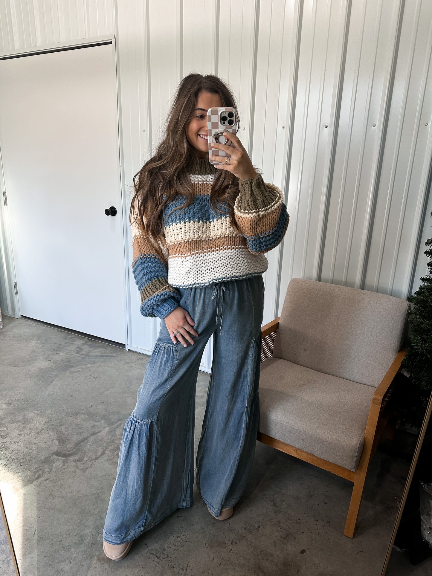 Chelsea Striped Chunky Sweater