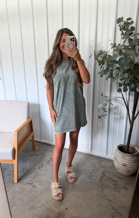 Pria Premium T-Shirt Dress- Ash Jade