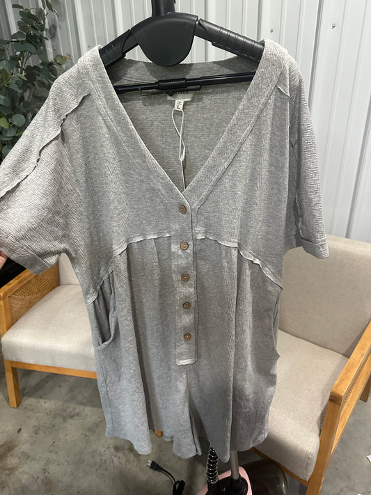 Cali Romper - Heather grey size large