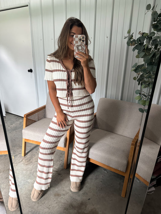 Mable Striped Knit Set