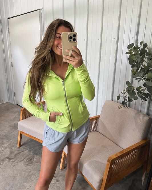 Performance Activewear Jacket- Lime