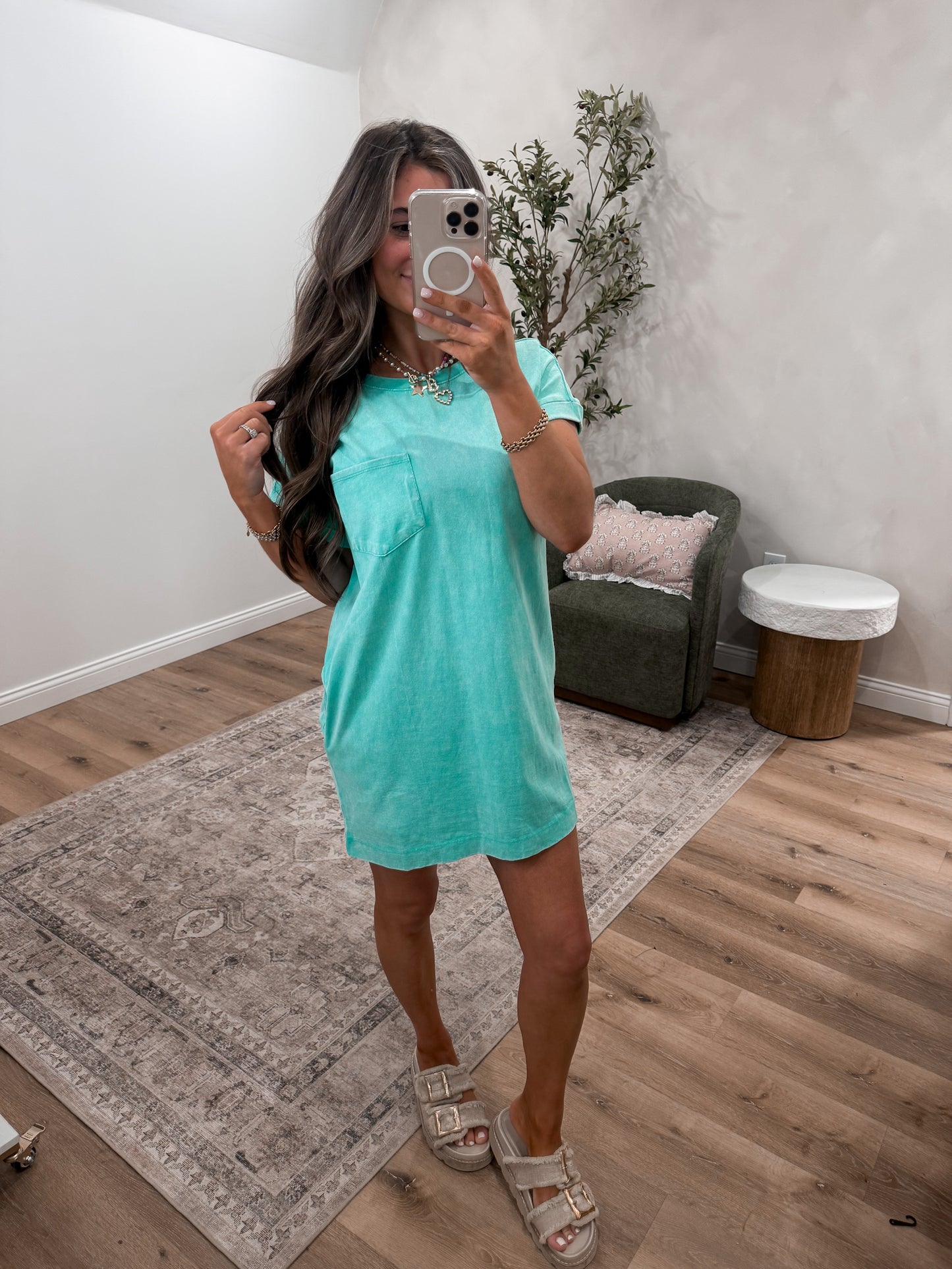 Everyday Tshirt Dress - mint