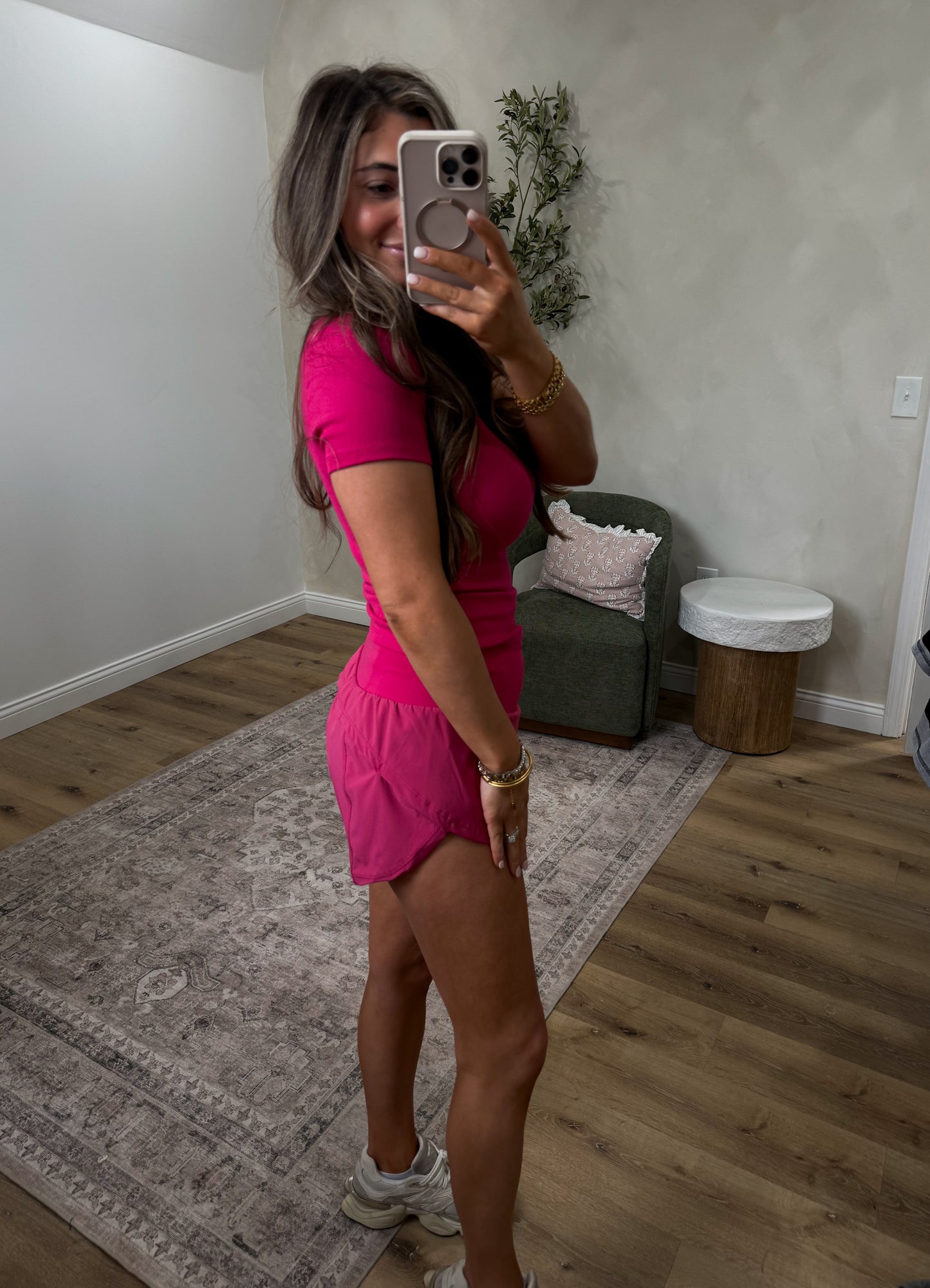 Curve Control Mini Active Shorts - plum pink