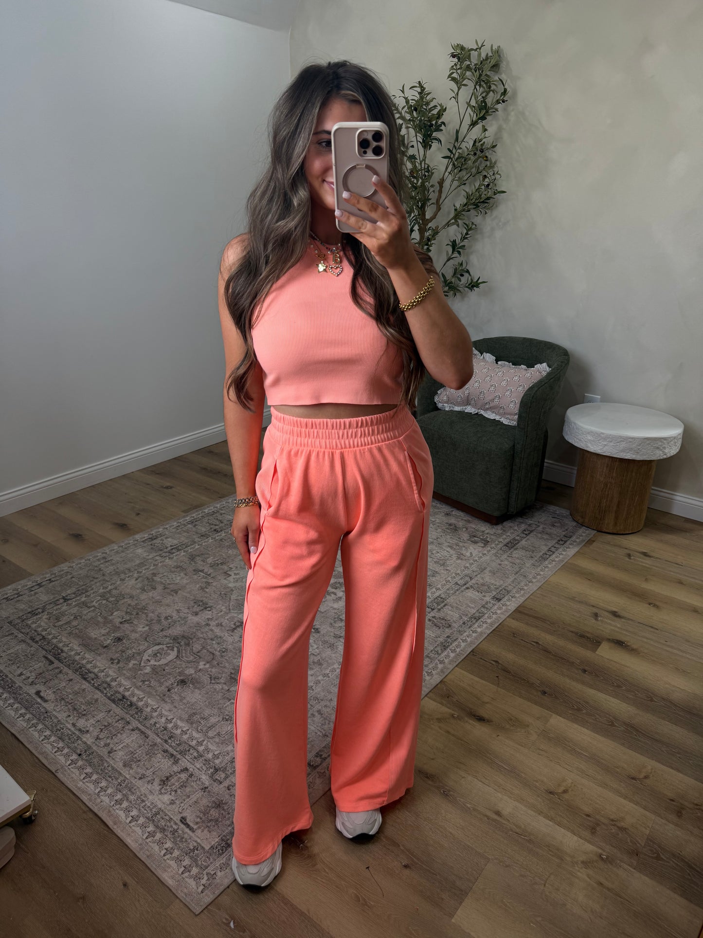 Halsey Set- coral cream