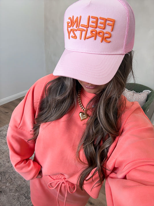 Feeling Spritzy Trucker Hat - pink/orange