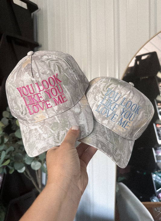 Camo "you look like you love me" Snapback - 2 colors