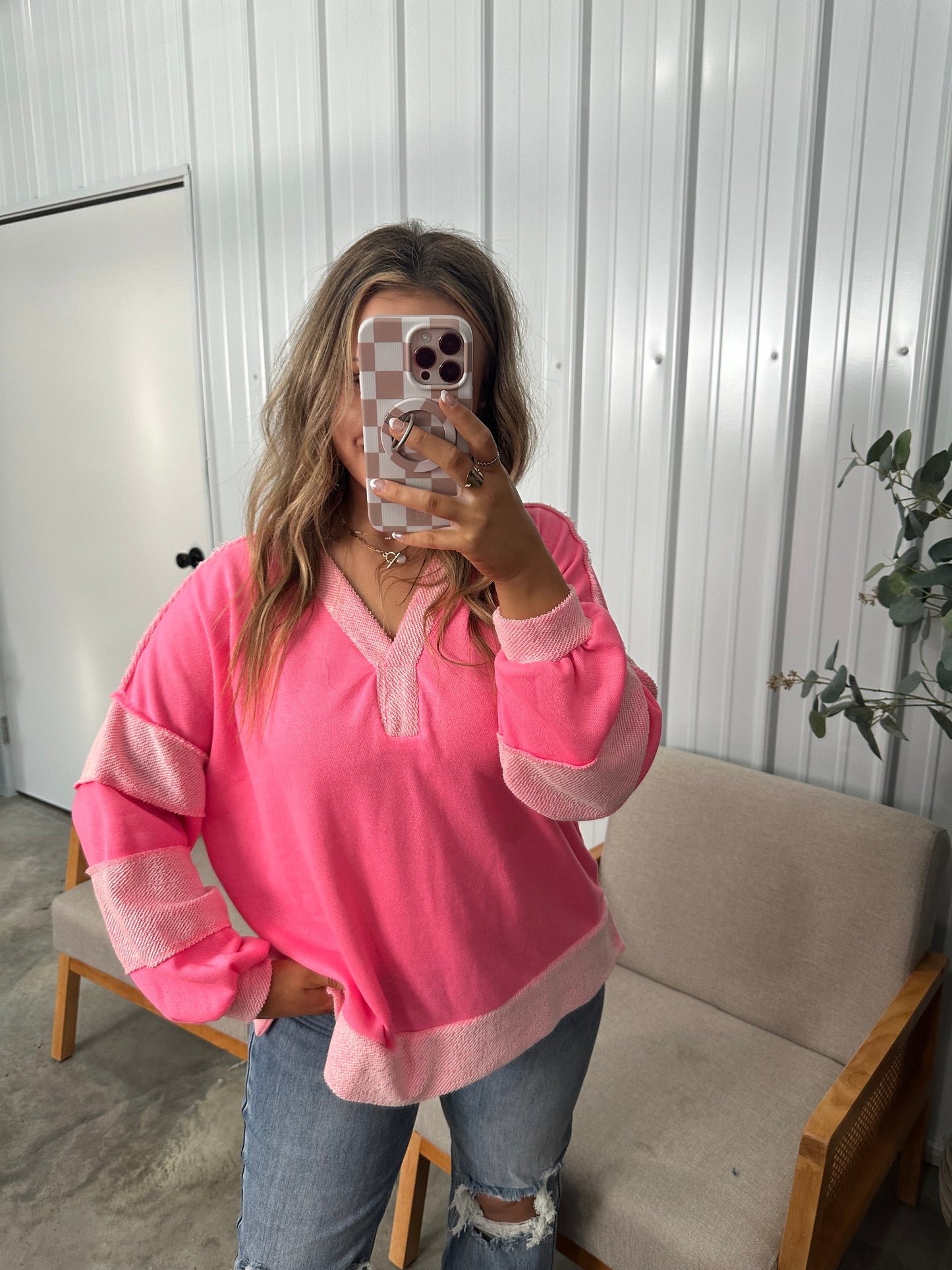 Georgia Pullover - Pink