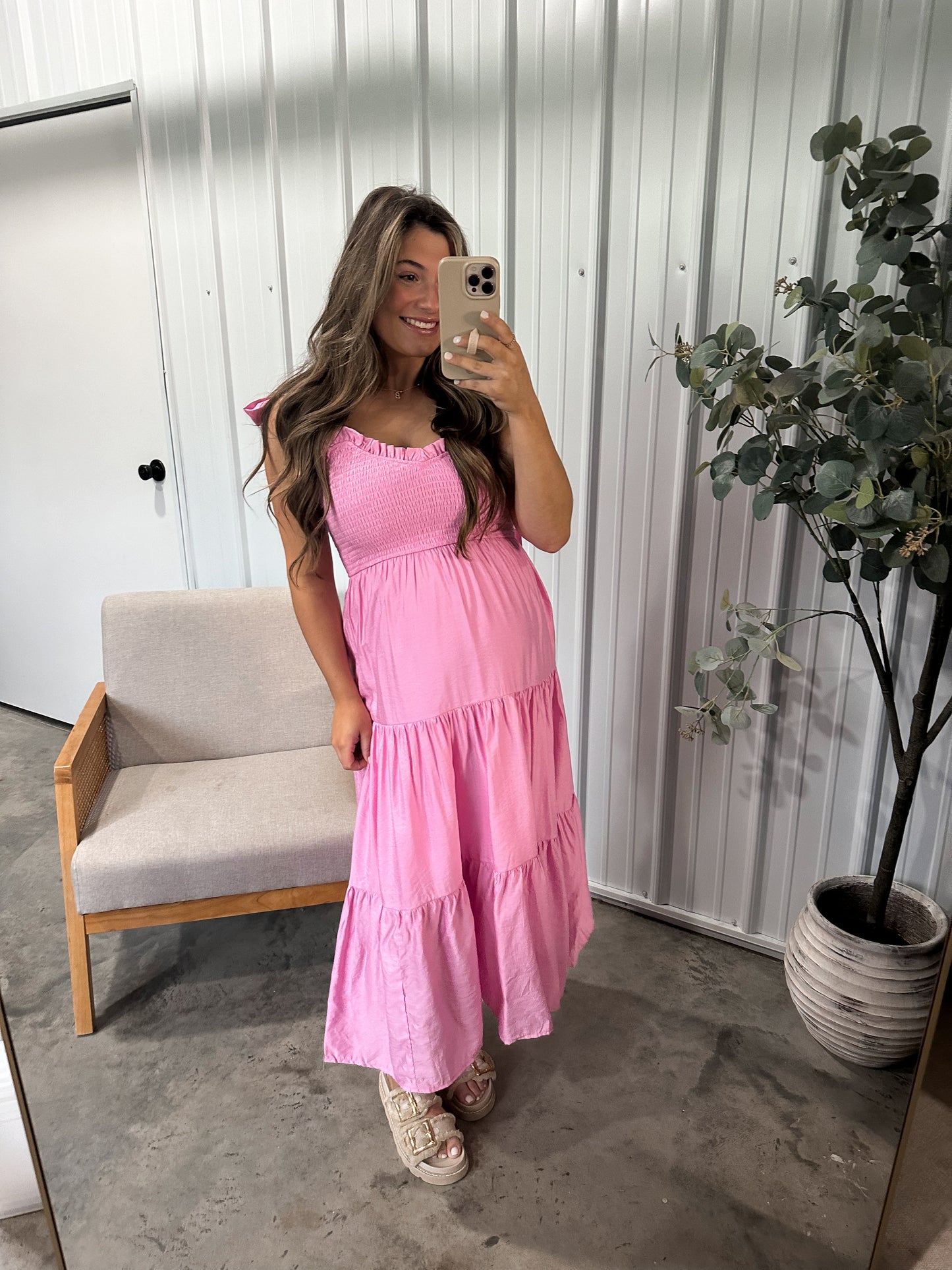 Abigail Sweetheart Dress- Pink