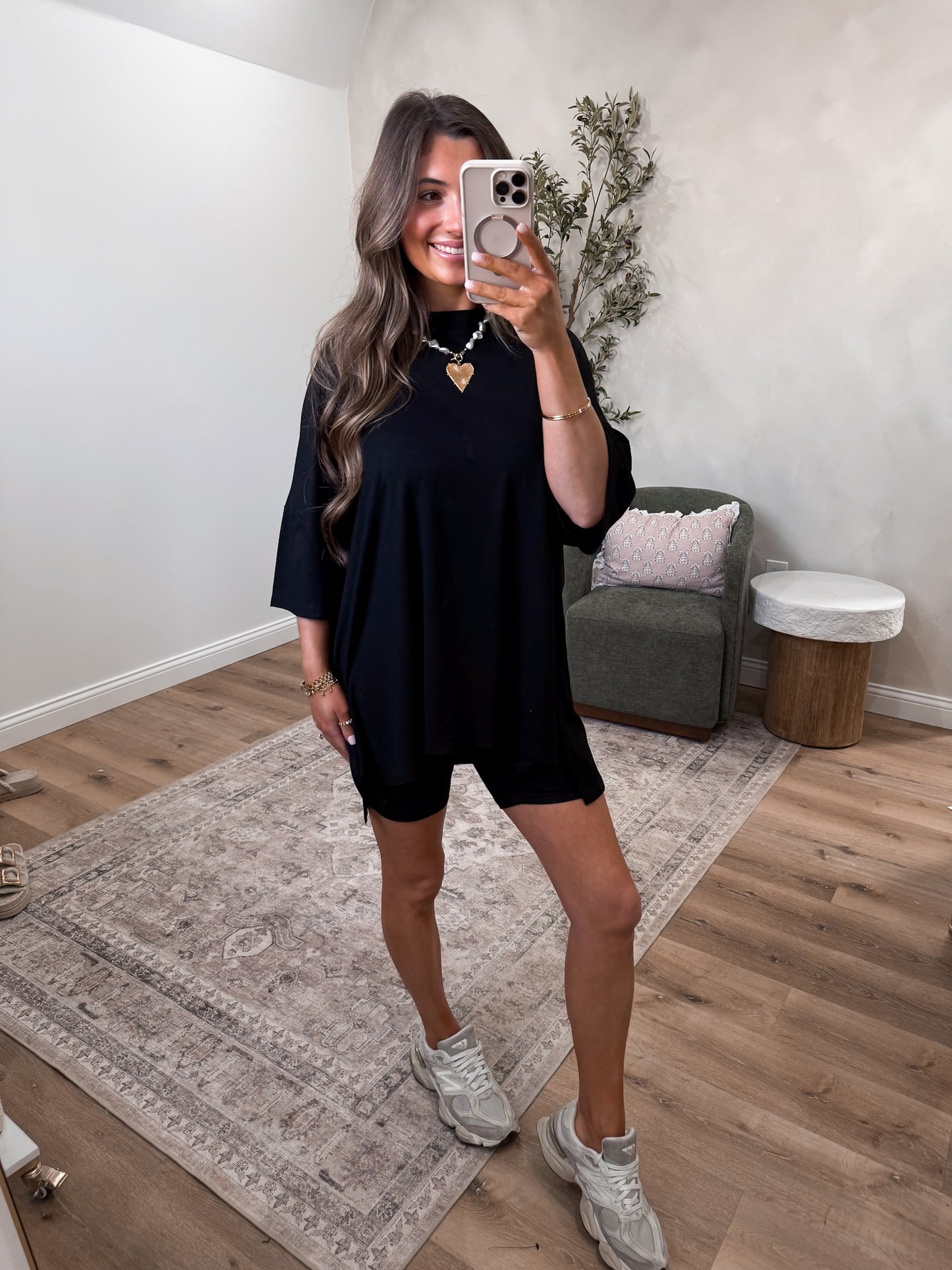 Graysyn Tunic Set- Black