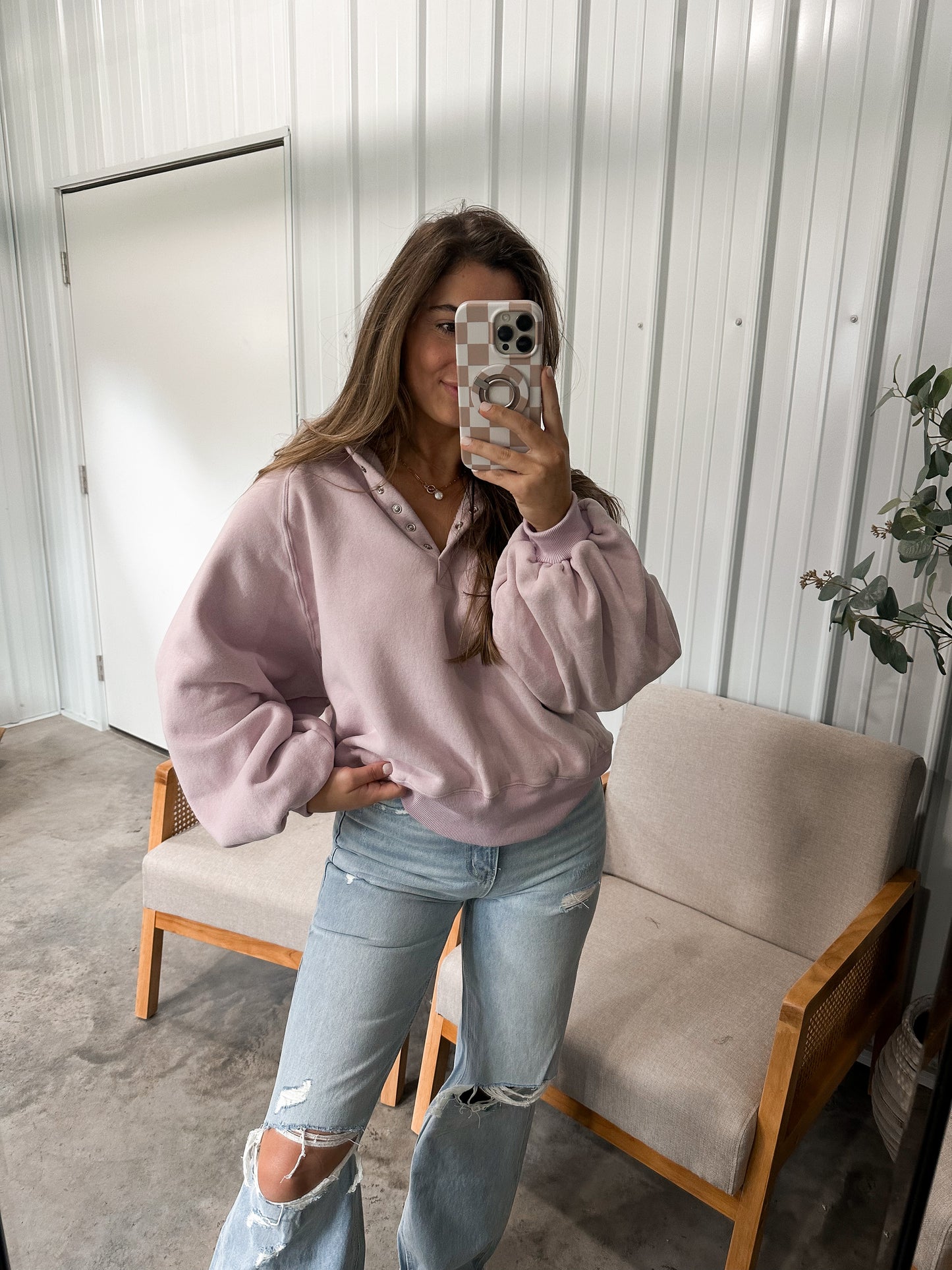 Luxe Piper Pullover - Light Lavender