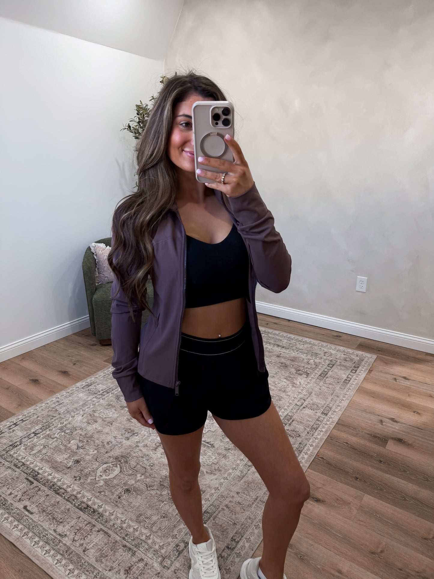 Core Contour Activewear Jacket - mocha/plum