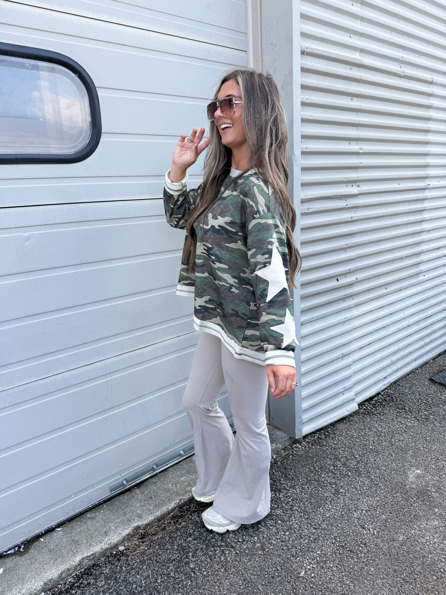Vintage Washed Camo Pullover