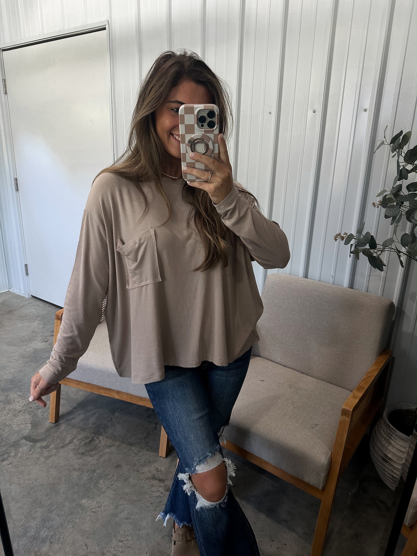 Rayon Dolman Sleeve Top - Ash Beige *restock!