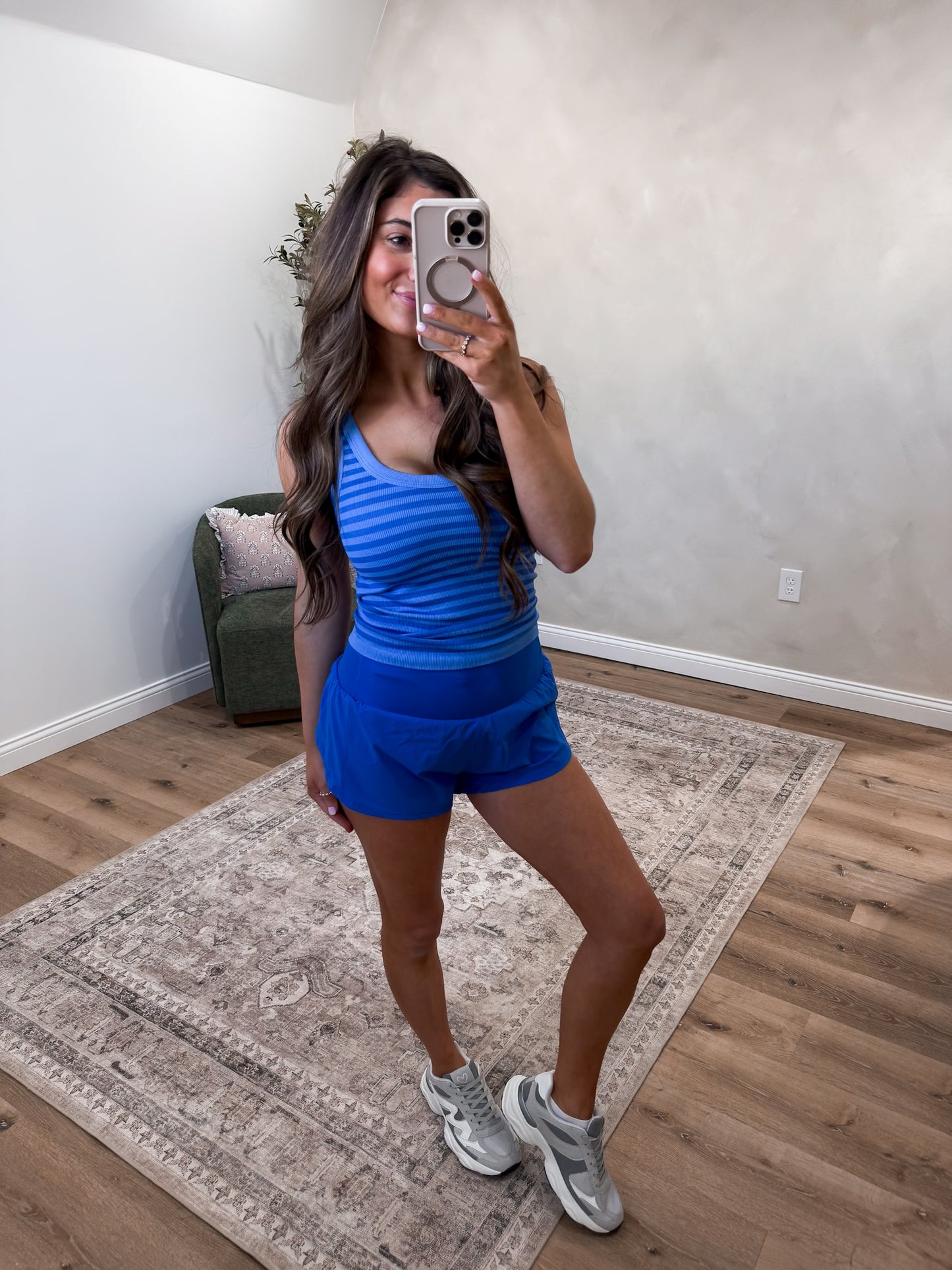 Retro Reversible Stripe Tank Top - poolside *PREORDER FOR 3/30*