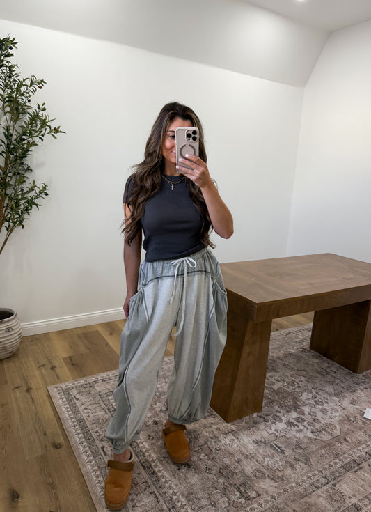 Staple Baby Tee- Charcoal