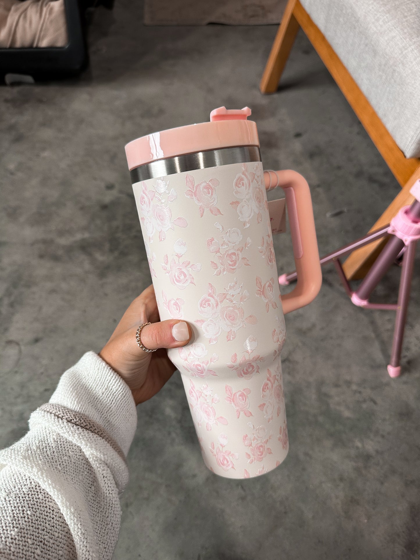 Fancy Floral Tumbler- Two Colors