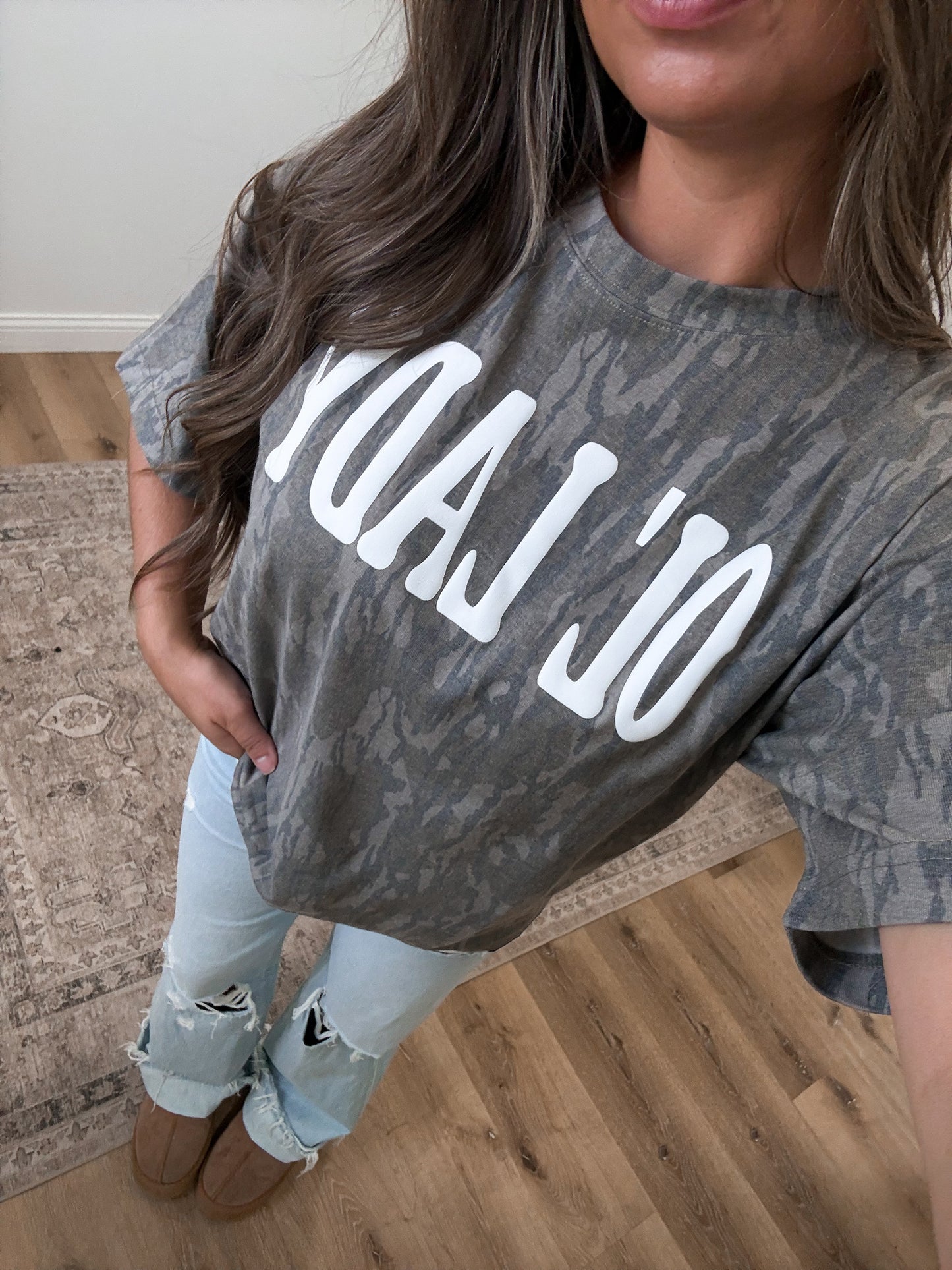 OL' LADY Bottomland Camo Tee - white