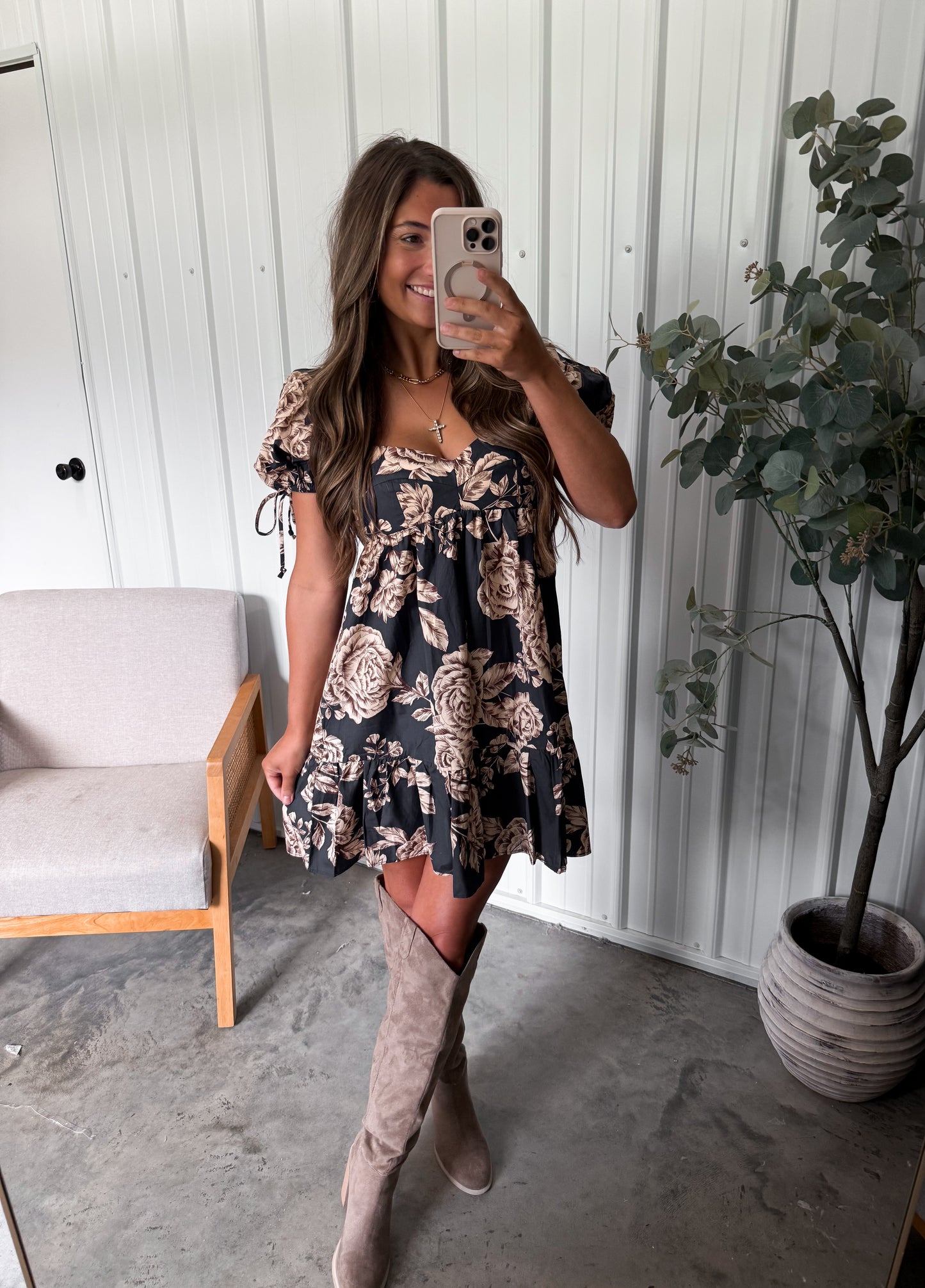 Kyla Babydoll Dress- Midnight Blue