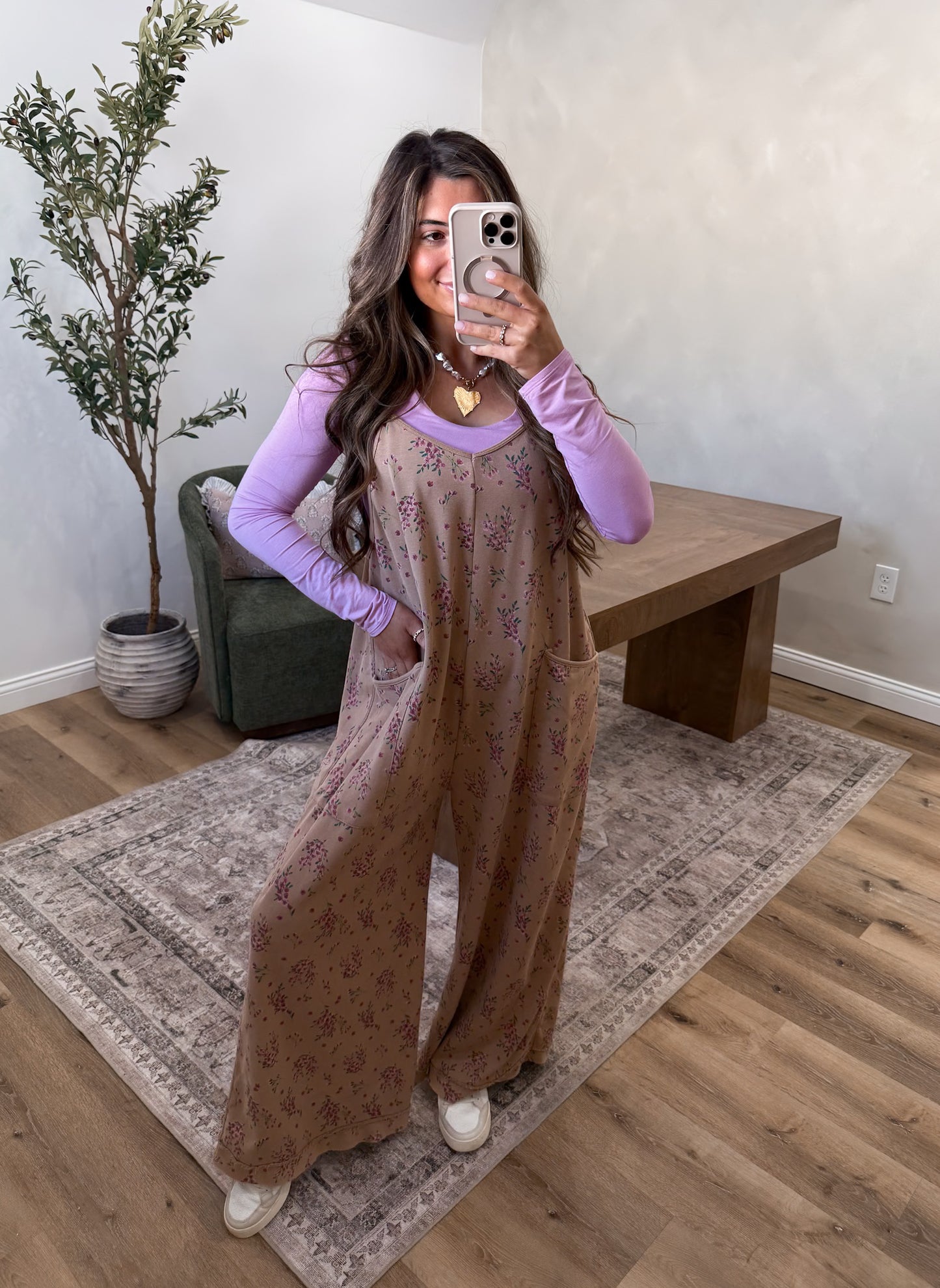 Wild Rose Jumpsuit - Khaki