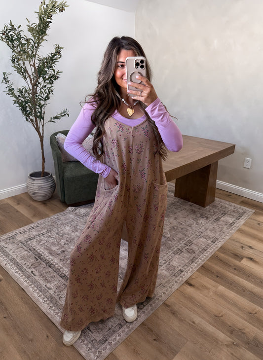 Wild Rose Jumpsuit - Khaki