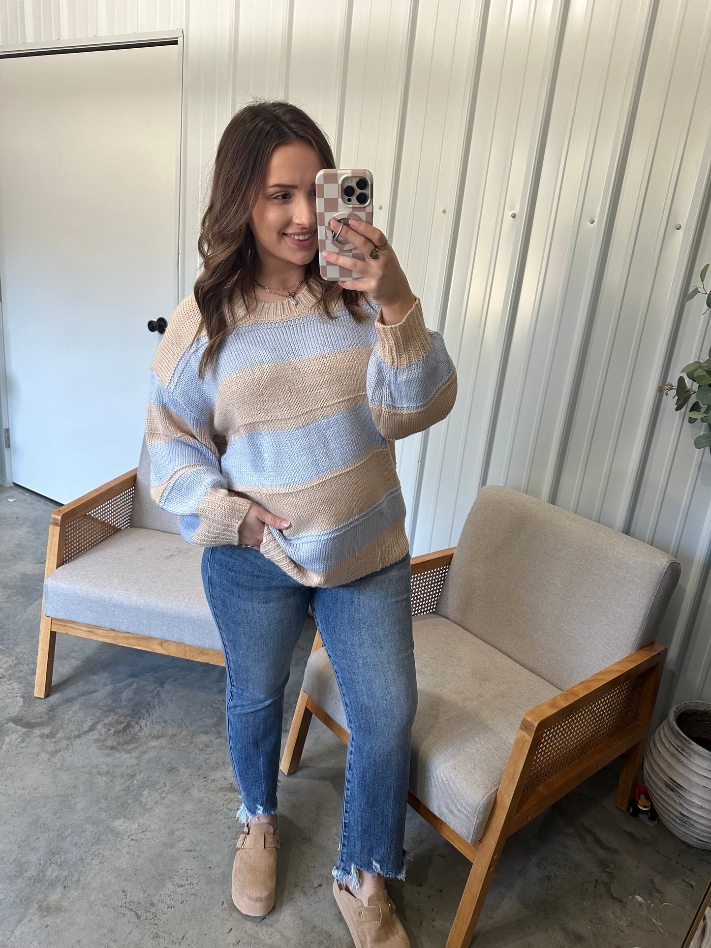 Sienna Striped Chunky Knit Sweater