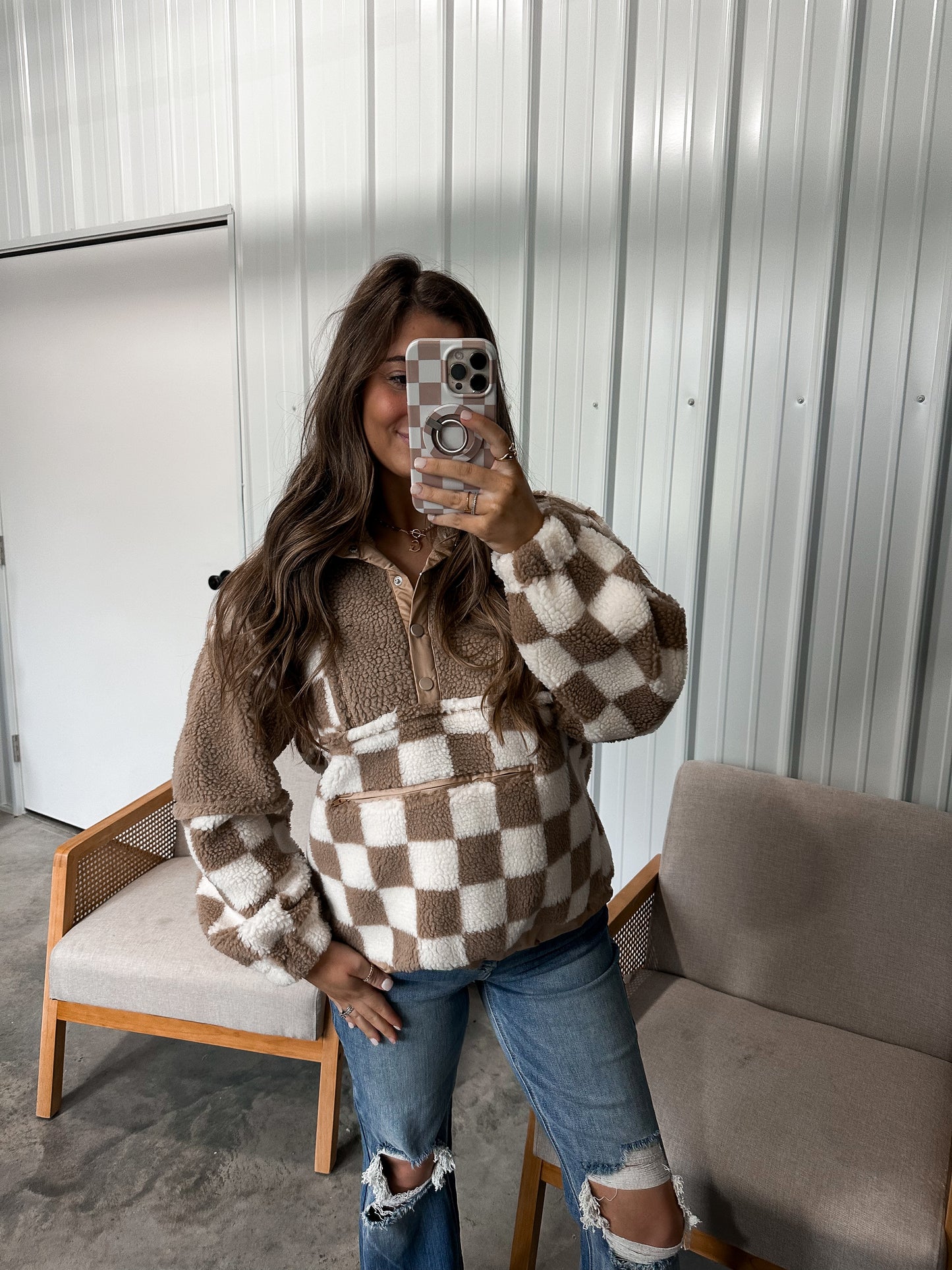 Charlie Checkered Pullover